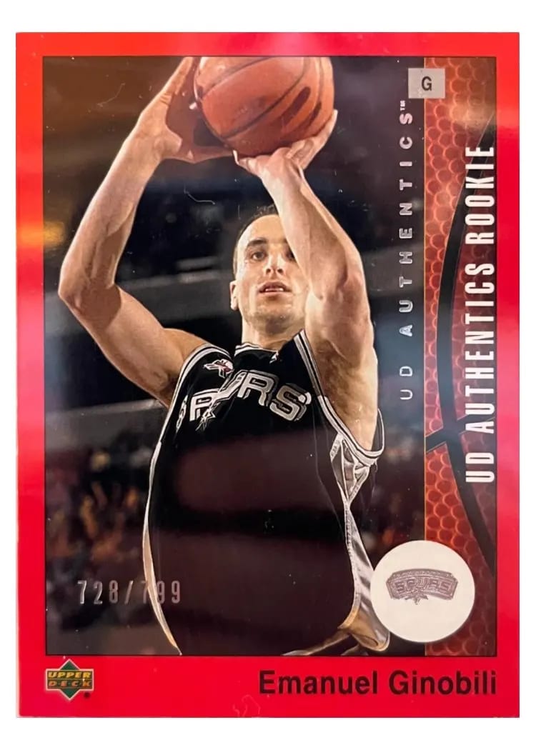 2002 Upper Deck Authentics Emanuel Ginobili #96 card