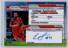 2024-25 Bowman University Chrome Eye Test Autographs Emanuel Sharp #ETA-ES card