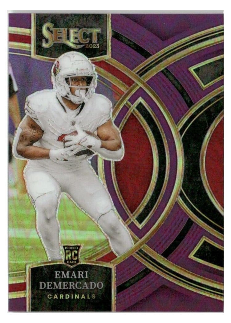 2023 Panini Select Base Set Emari Demercado Purple Prizm #160 card