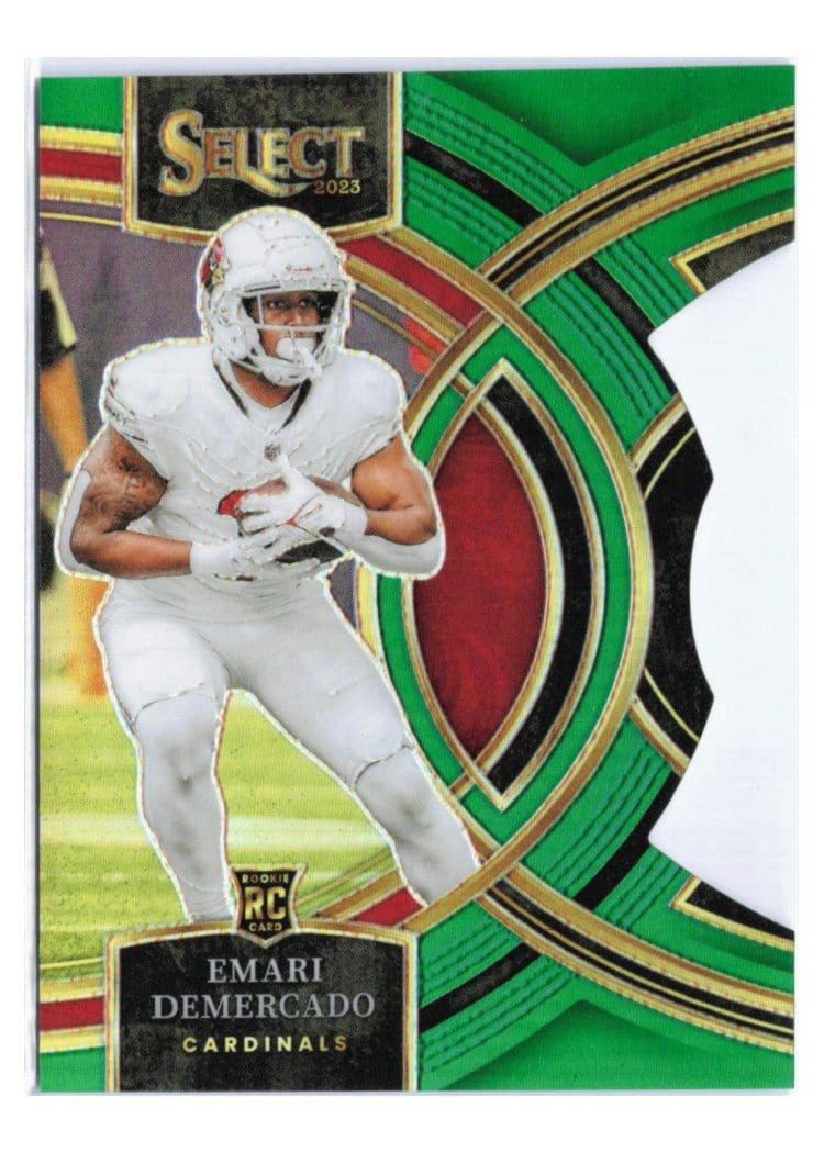 2023 Panini Select Base Set Emari Demercado Green Prizm Die-Cut #160 card