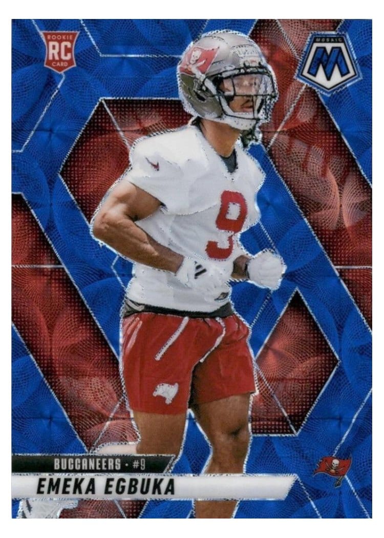 2025 Panini Mosaic Base Set Emeka Egbuka Blue Scope #376 card