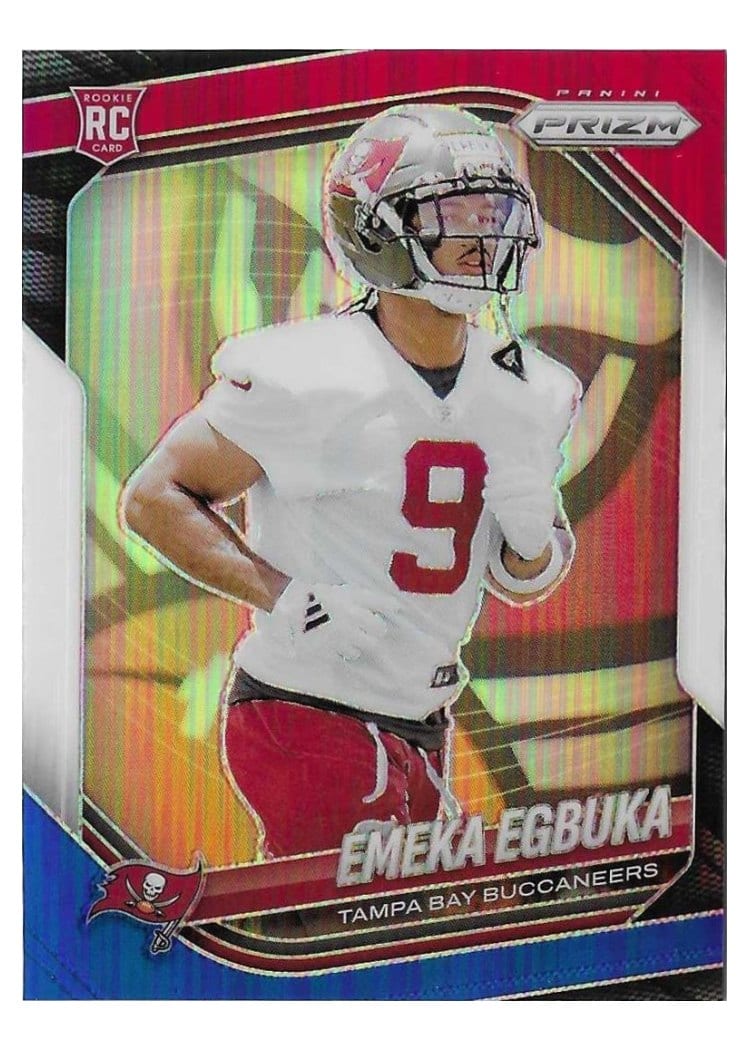 2025 Panini Prizm Base Set Emeka Egbuka Red White Blue #351 card