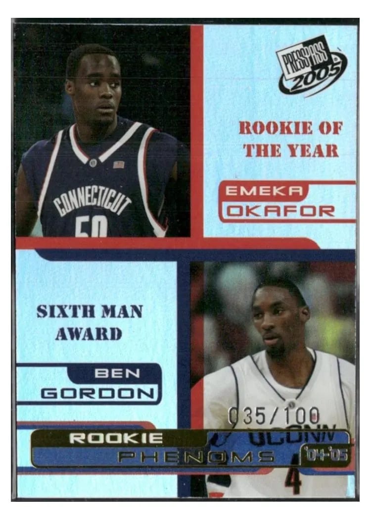 2005 Press Pass Emeka Okafor, Ben Gordon #42 card