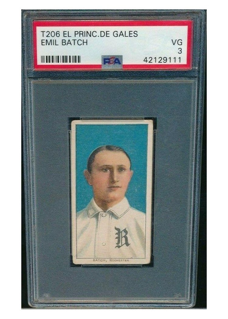 1909 T206 El Principe De Gales Emil Batch card