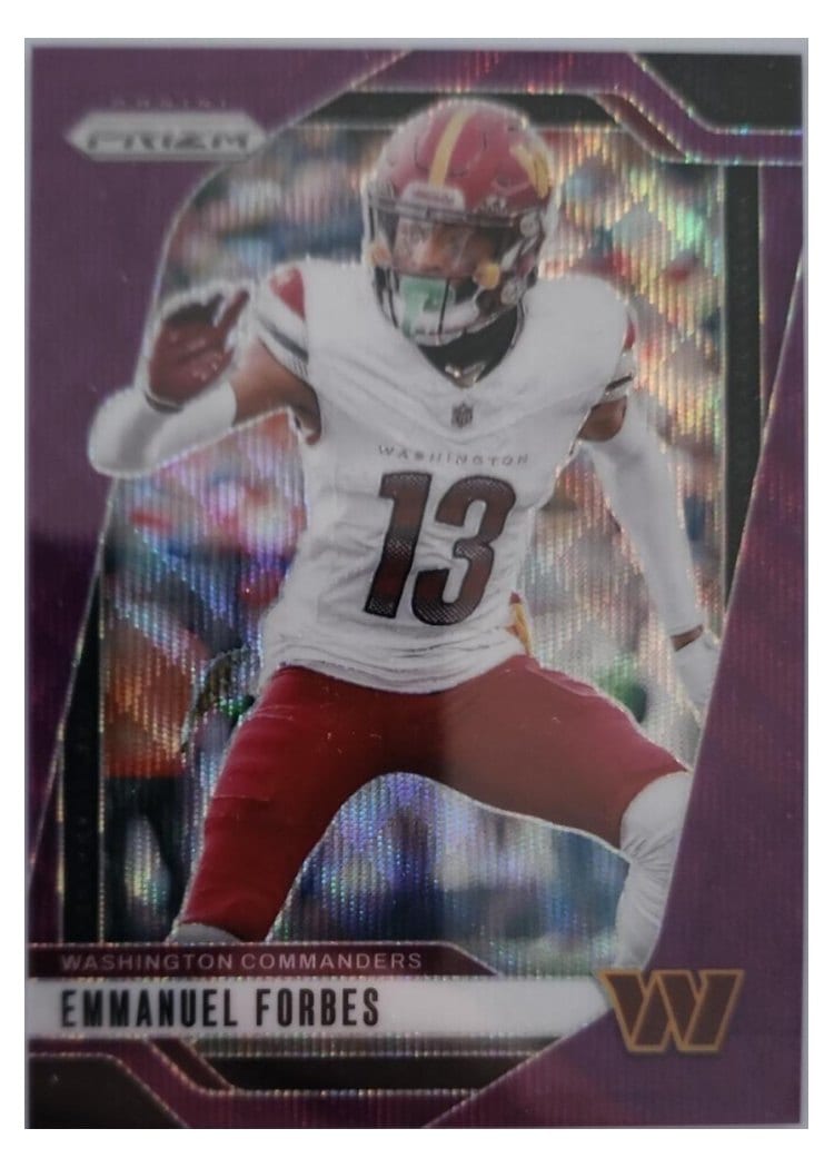 2024 Panini Prizm Base Set Emmanuel Forbes Purple Wave #291 card