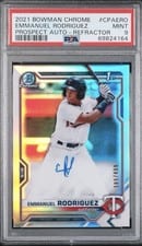 2021 Bowman Chrome Prospect Autographs Emmanuel Rodriguez #CPA-ERO card