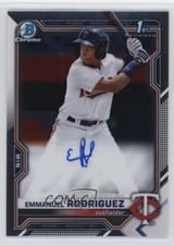 2021 Bowman Chrome Prospect Autographs Emmanuel Rodriguez #CPA-ERO card