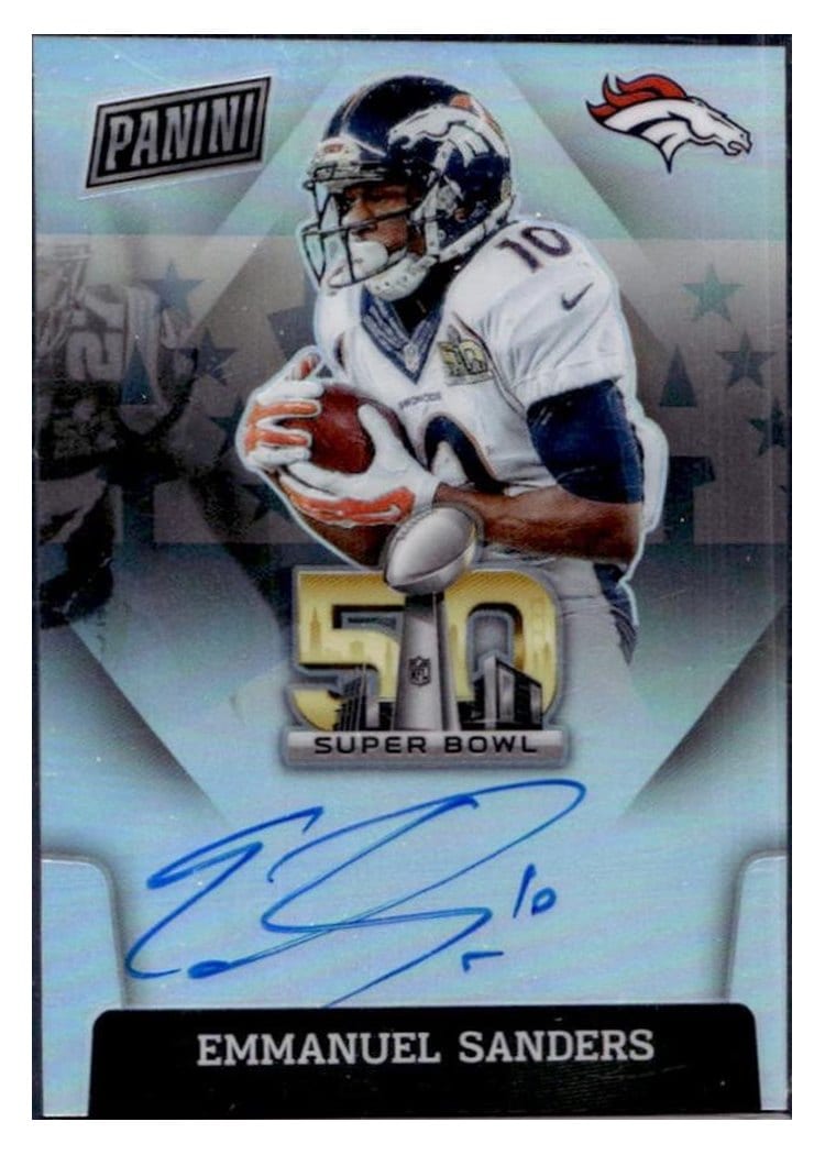 2023 Panini Phoenix Super Bowl Signatures Emmanuel Sanders card