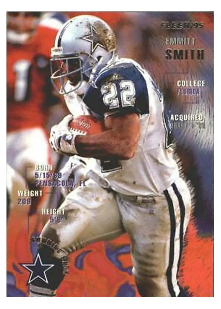 1995 Fleer Emmitt Smith #100 card