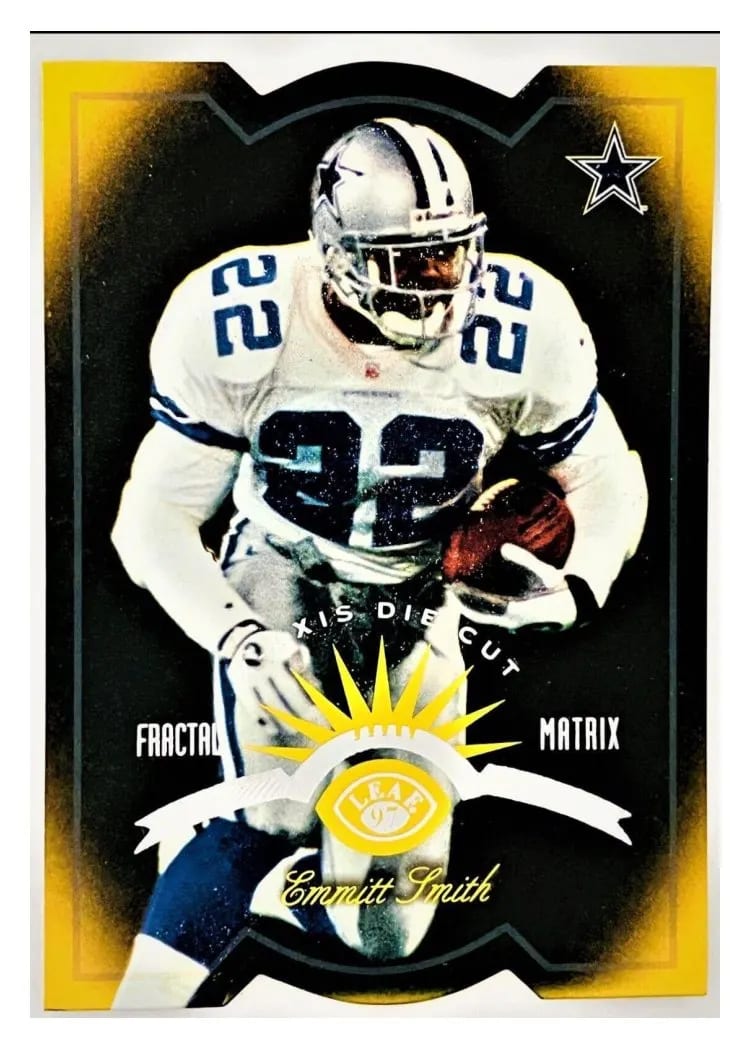 1997 Leaf Emmitt Smith Fractal Matrix Die Cut #10 card