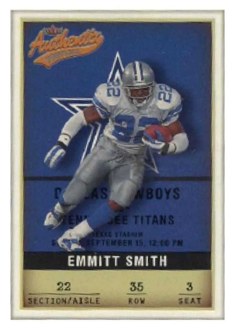2002 Fleer Authentix Emmitt Smith #35 card
