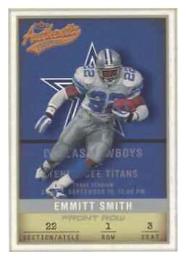 2002 Fleer Authentix Emmitt Smith #35 card