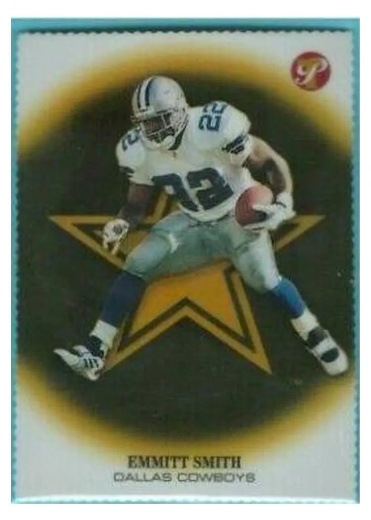2002 Topps Pristine Emmitt Smith Gold Refractor #50 card