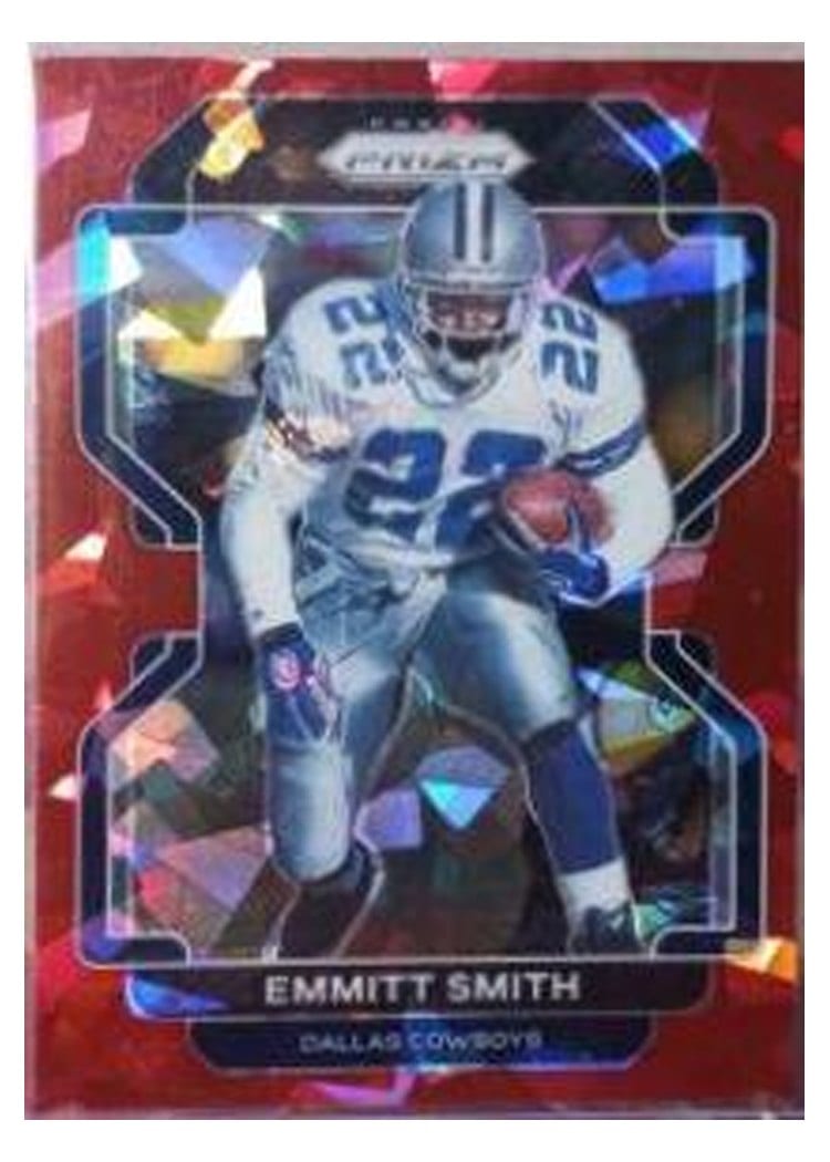 2021 Panini Prizm Base Set Emmitt Smith Red Ice Prizm #248 card