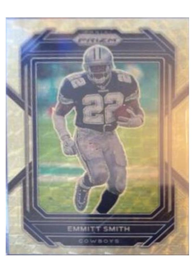 2022 Panini Prizm Base Set Emmitt Smith Gold Vinyl #85 card