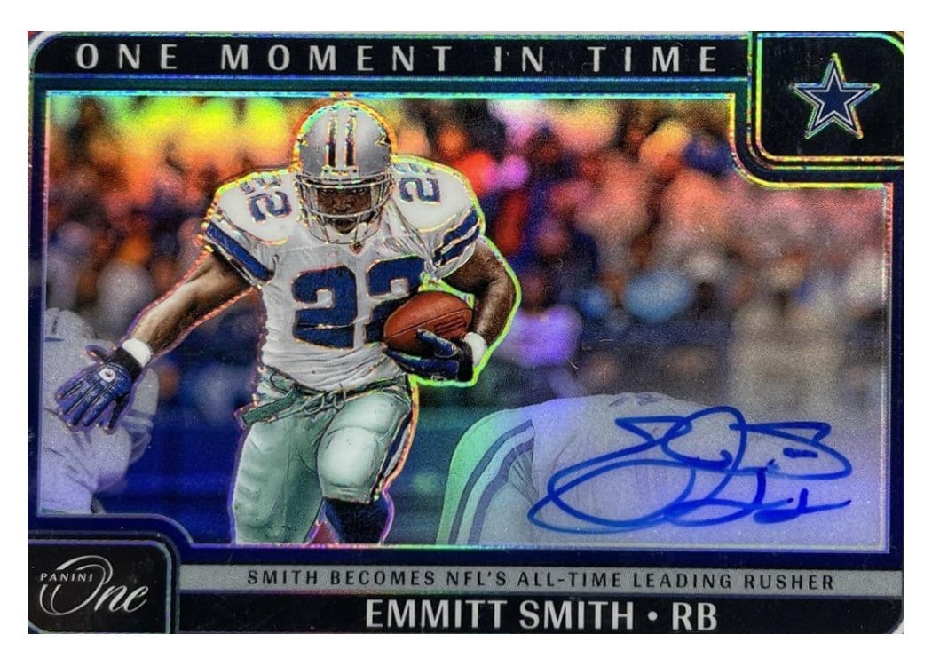 2024 Panini One One Moment in Time Autographs Emmitt Smith #382 card