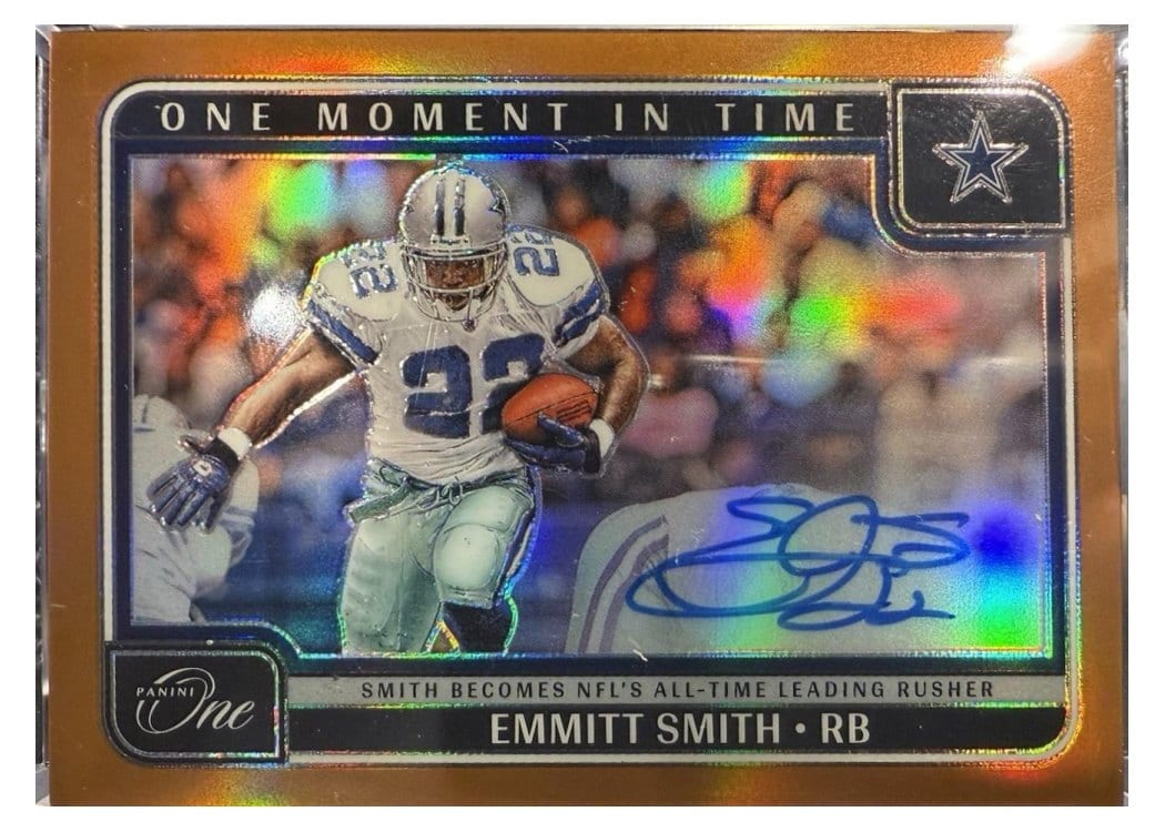 2024 Panini One One Moment in Time Autographs Emmitt Smith #382 card