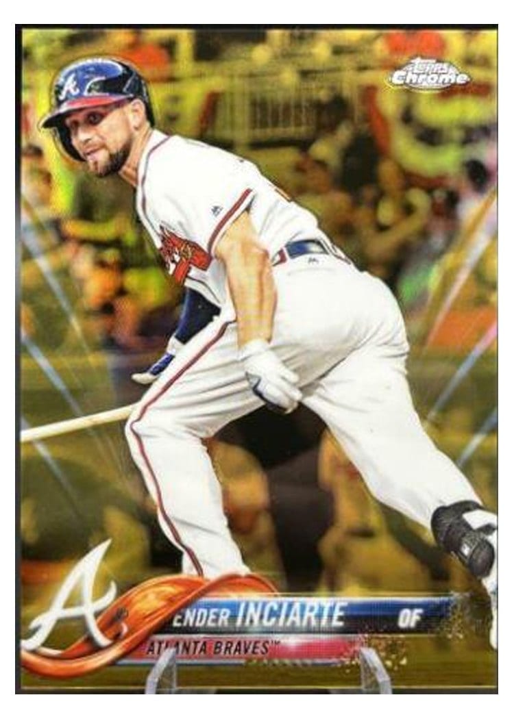 2018 Topps Chrome Base Set Ender Inciarte #58 card