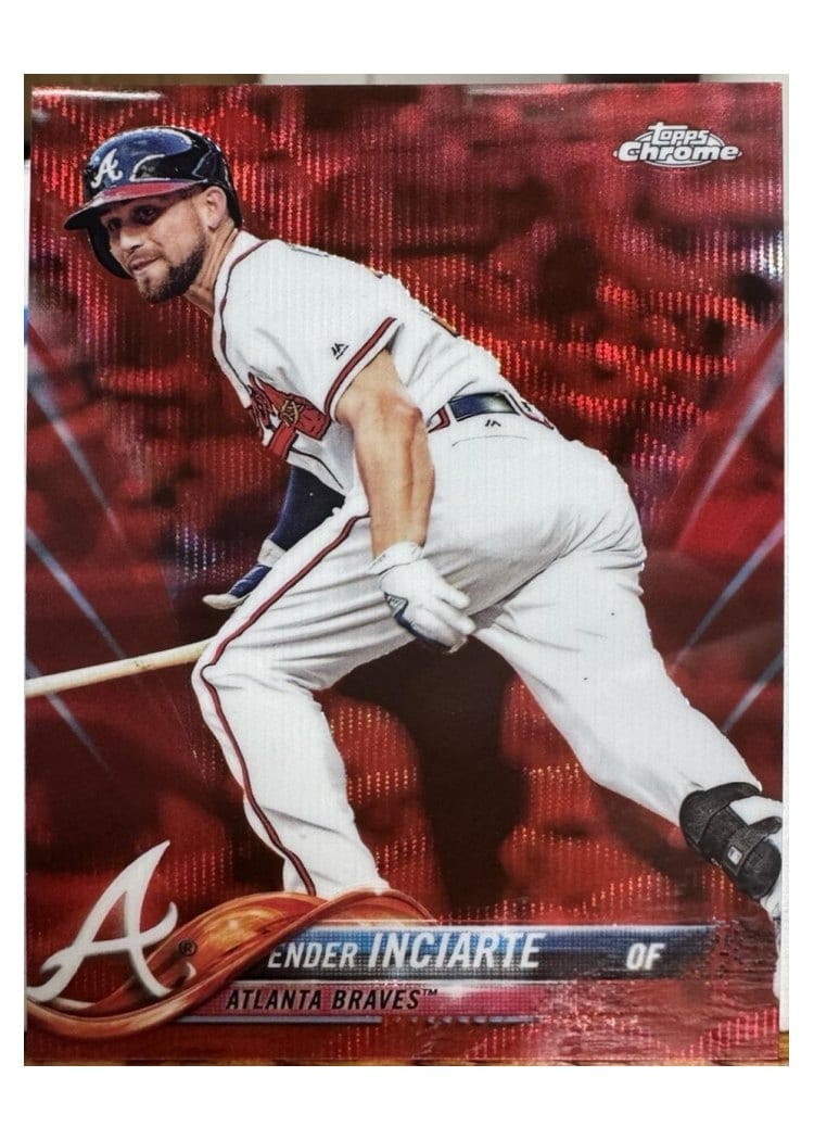 2018 Topps Chrome Base Set Ender Inciarte #58 card