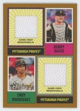 2025 Topps Heritage Dual Player MLB Collection Relics Endy Rodriguez / Henry Davis #DPMCR-DR card