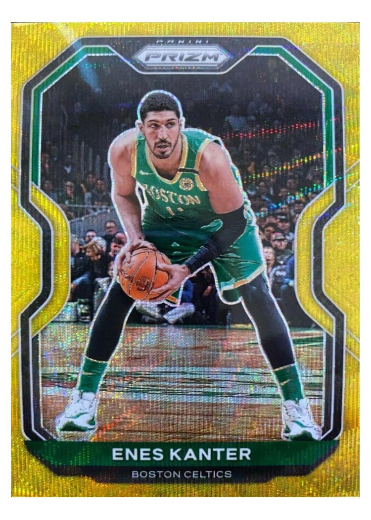2020-21 Panini Prizm Base Set Enes Kanter Gold Wave Prizm #212 card