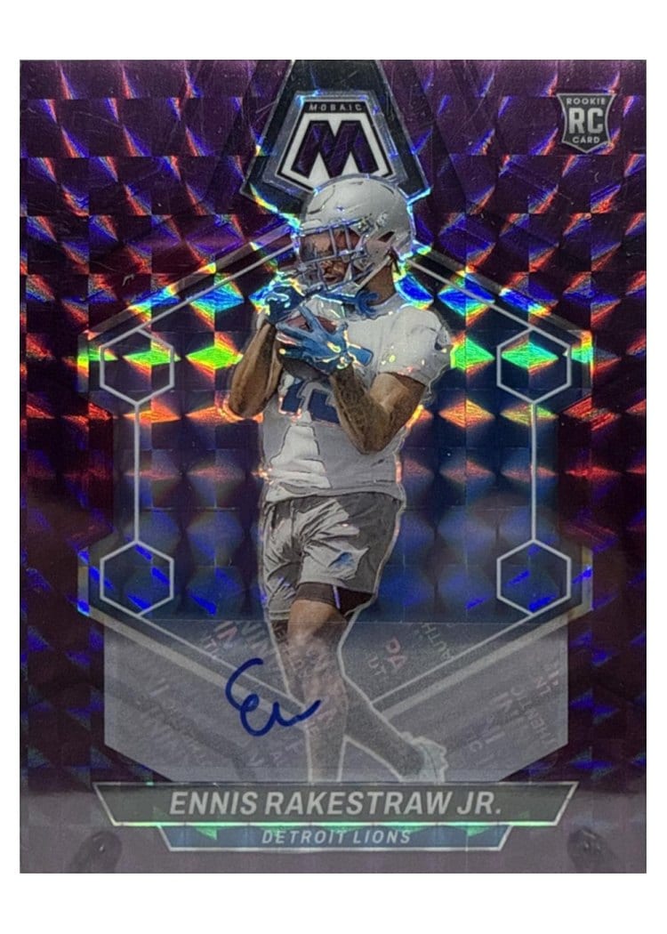 2024 Panini Mosaic Base Set Ennis Rakestraw Jr. Autograph Purple #357 card