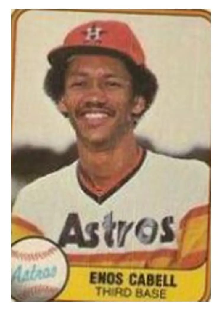 1981 Fleer Enos Cabell #58 card