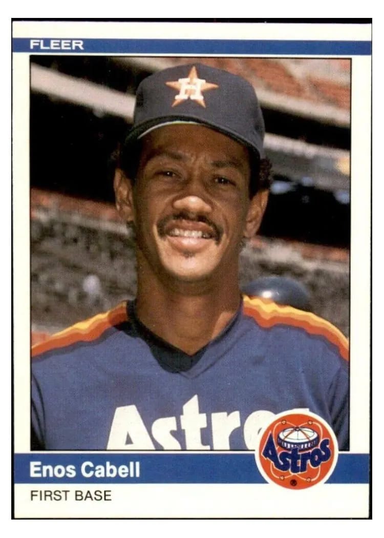 1984 Fleer Update Enos Cabell #U-22 card
