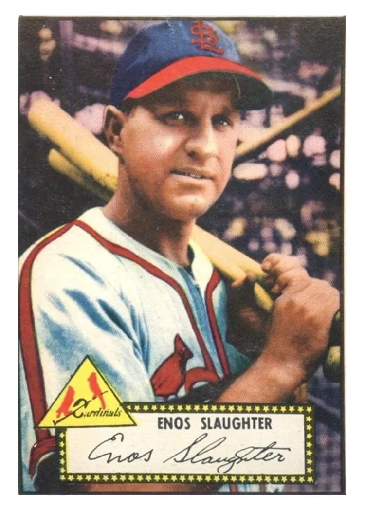 1952 Topps Enos Slaughter #65 card