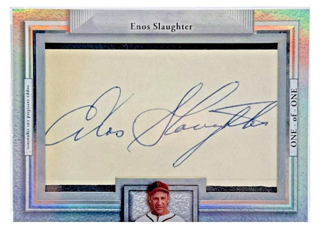 2025 Topps Sterling Cut Signatures Enos Slaughter #TSCS-ES card