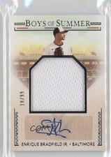 2024 Panini Boys of Summer Jumbo Prospect Material Signatures Enrique Bradfield Jr. #JMS-EBJ card