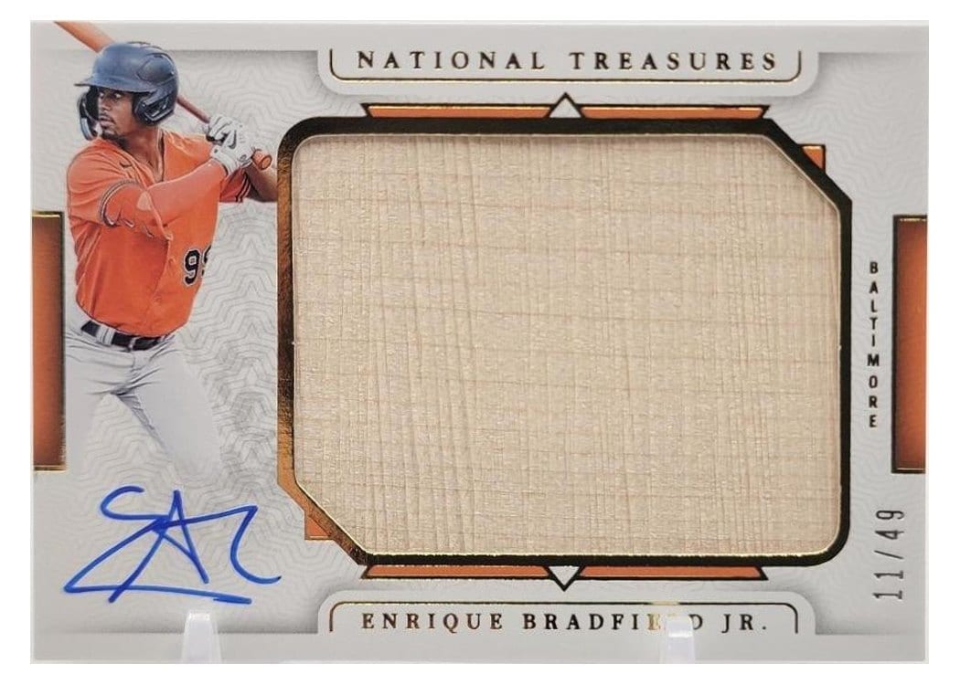 2024 Panini National Treasures Prospect Jumbo Lumber Signatures Enrique Bradfield Jr. #3 card