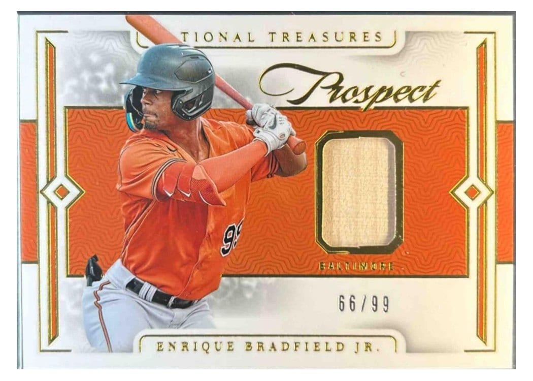 2024 Panini National Treasures Prospect Lumber Enrique Bradfield Jr. #4 card