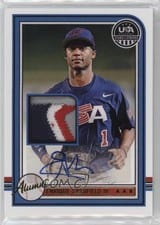 2025 Panini Stars & Stripes USA Baseball Alumni Signature Materials Enrique Bradfield Jr. #USA-EB card