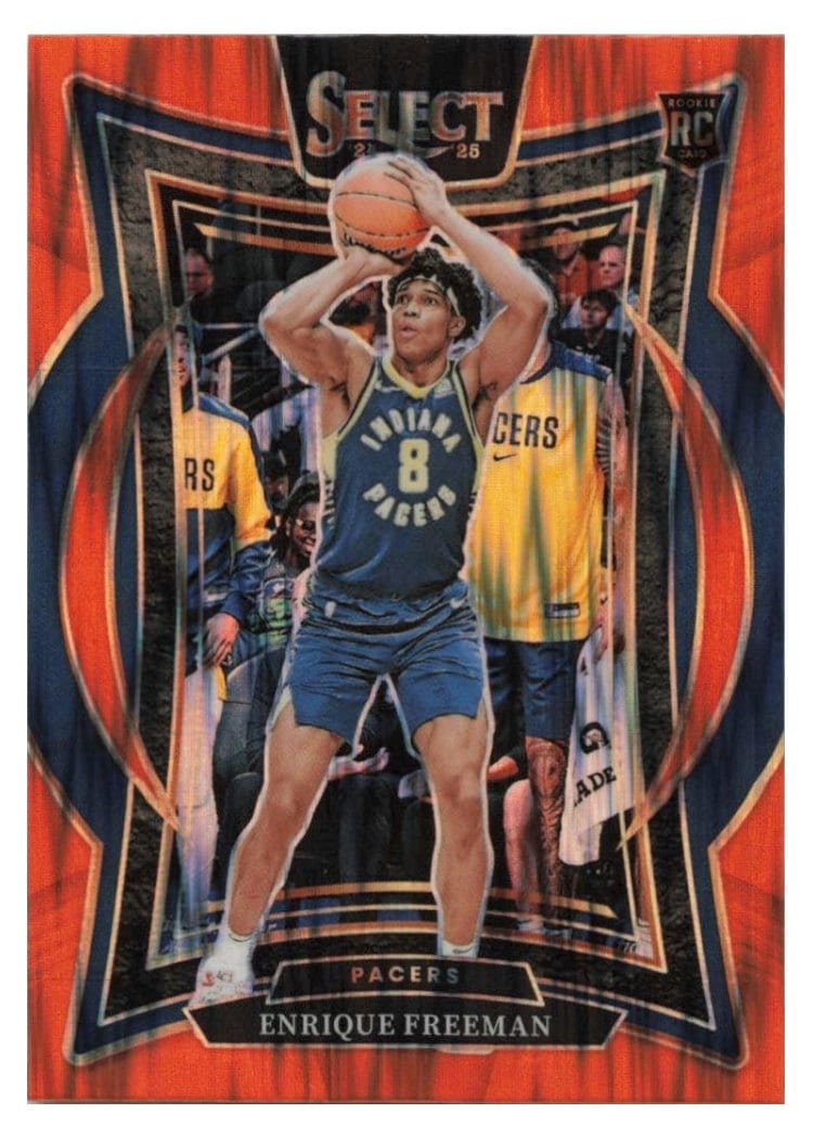 2024-25 Panini Select Base Set Enrique Freeman Orange Tectonic Prizm #80 card