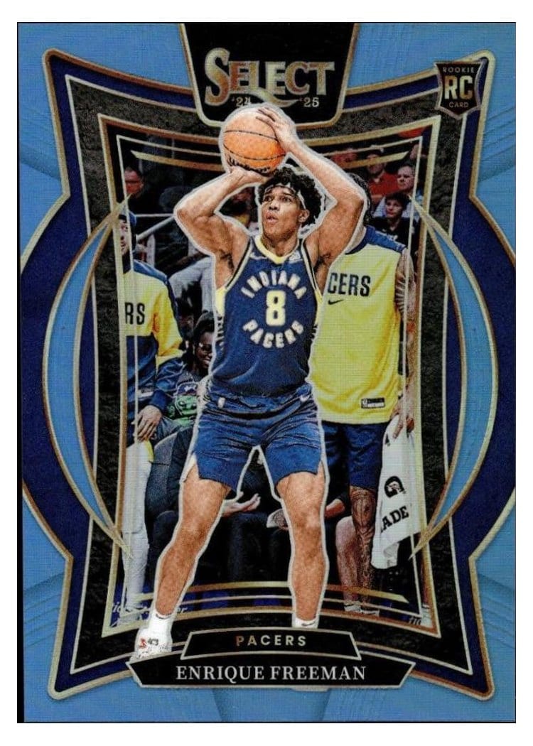 2024-25 Panini Select Base Set Enrique Freeman Light Blue Prizm #80 card