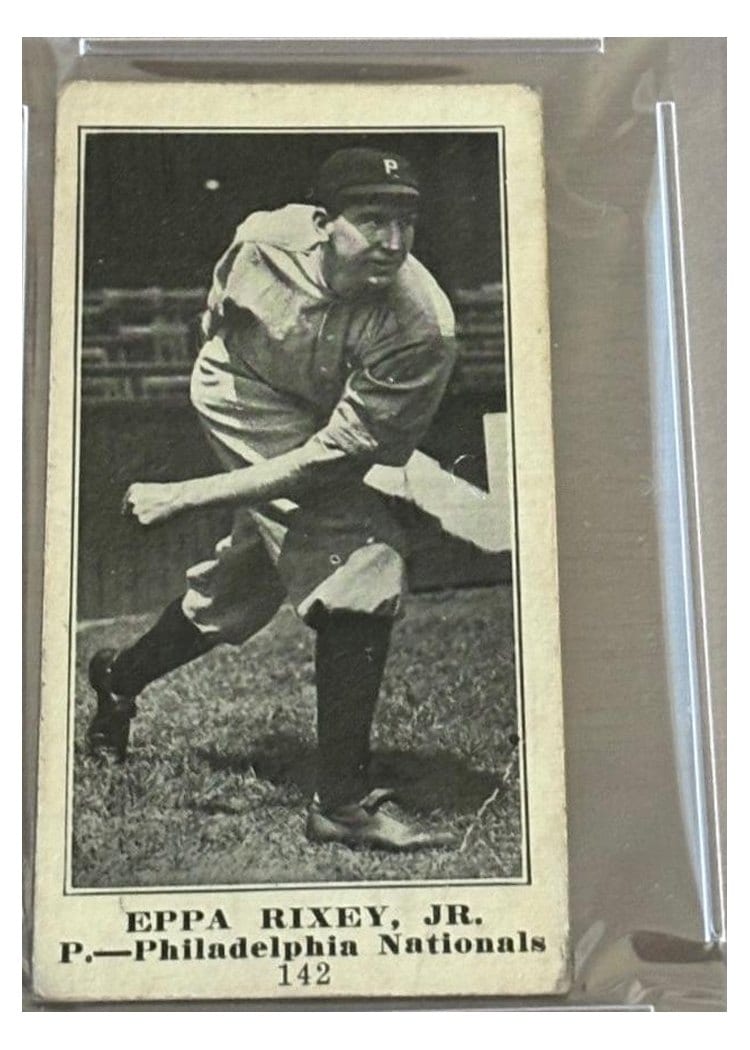 1916 M101 4 Sporting News Eppa Rixey Jr. #142 card