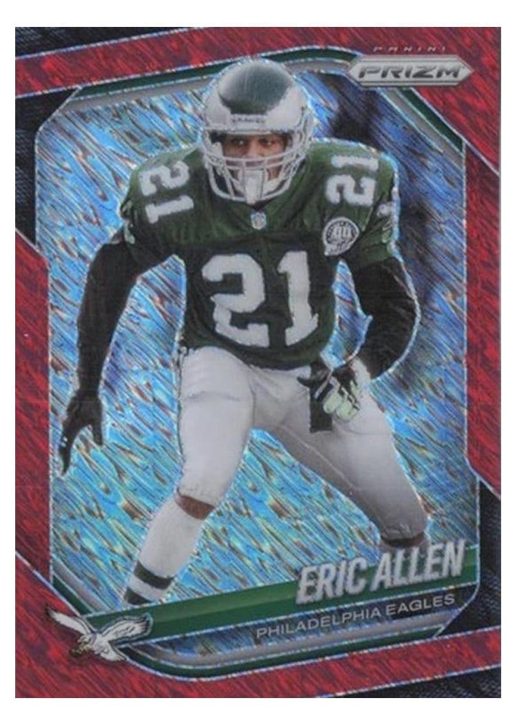 2025 Panini Prizm Base Set Eric Allen Red Shimmer #17 card