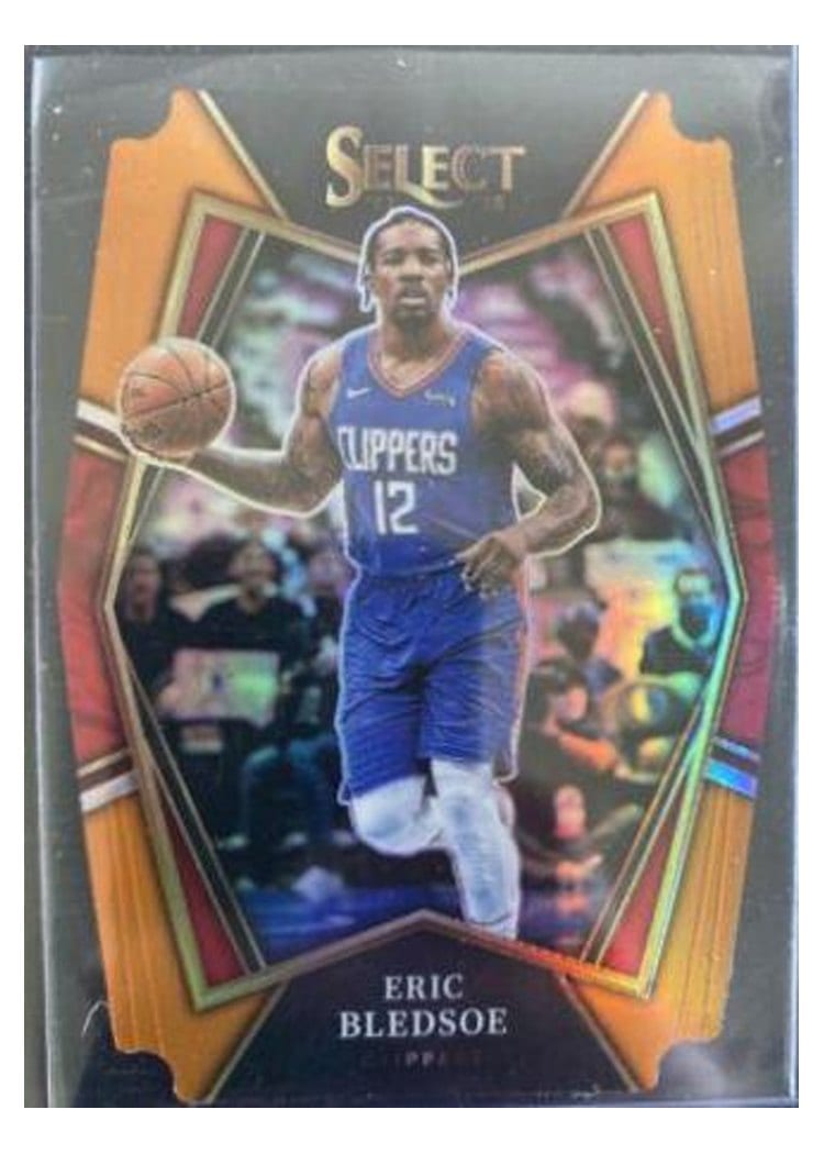 2021-22 Panini Select Base Set Eric Bledsoe Orange Prizm Die Cut #198 card