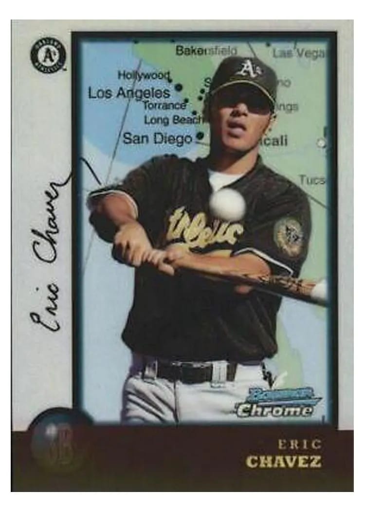 1998 Bowman Chrome International Eric Chavez #133 card