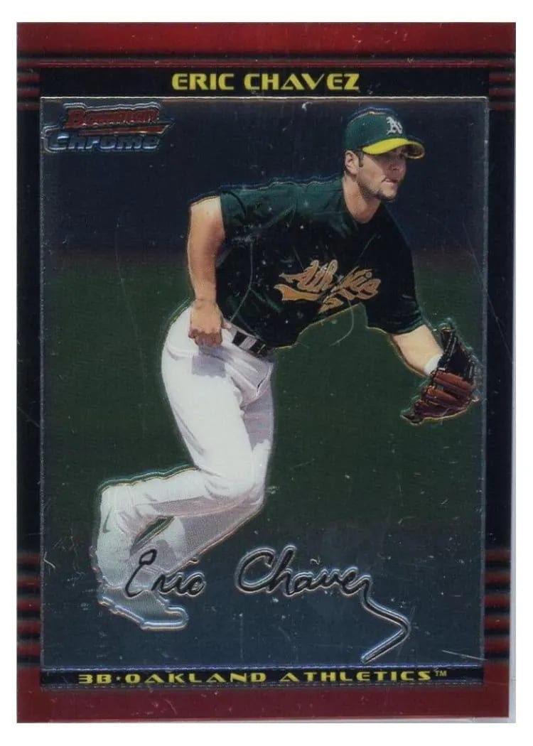 2002 Bowman Chrome Eric Chavez #30 card