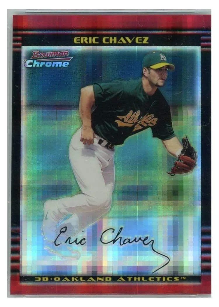 2002 Bowman Chrome Eric Chavez #30 card