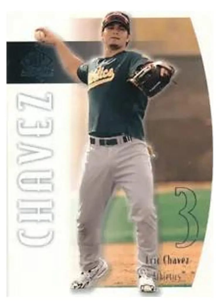 2002 SP Authentic Eric Chavez #4 card