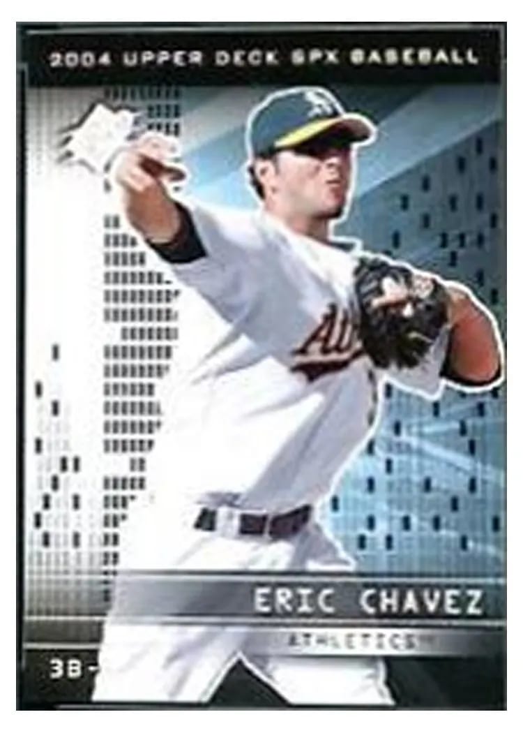 2004 Spx Eric Chavez #28 card