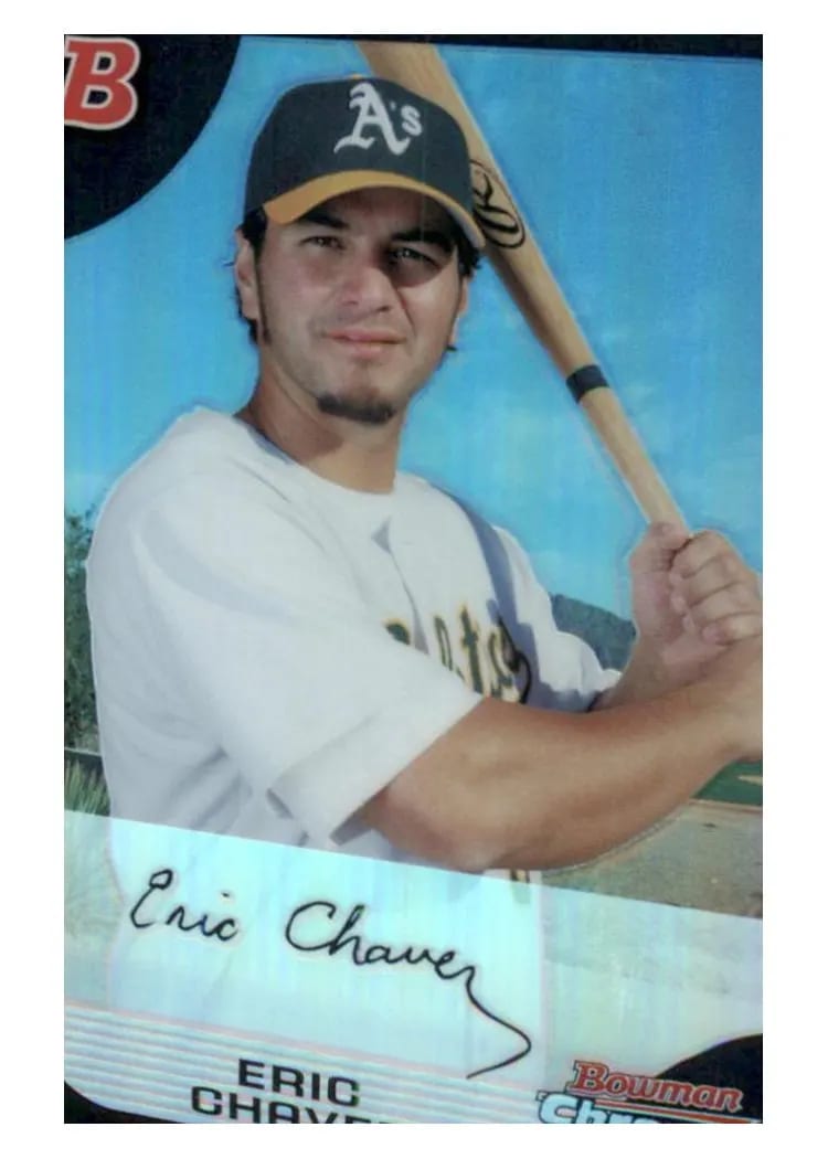 2005 Bowman Chrome Eric Chavez #2 card