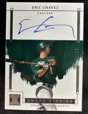 2024 Panini Impeccable Award Winning Autographs Eric Chavez #AWA-EC card