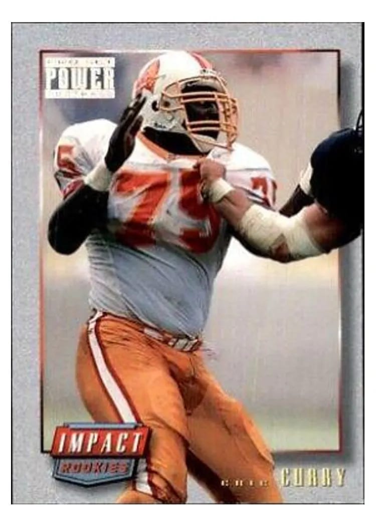 1993 Pro Set Power Update Impact Rookies Eric Curry #IR12 card