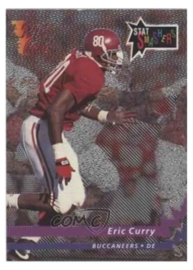 1993 Wild Card Stat Smashers Eric Curry #CSS-100 card