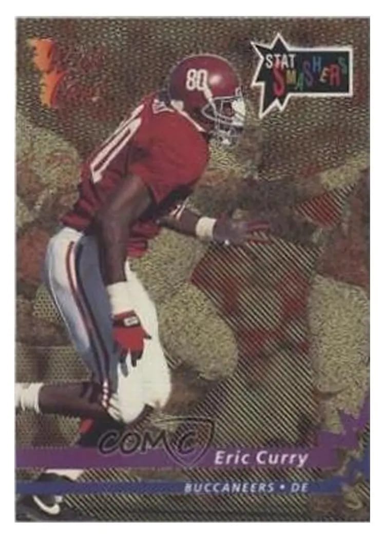 1993 Wild Card Stat Smashers Eric Curry Gold #CSS-100 card