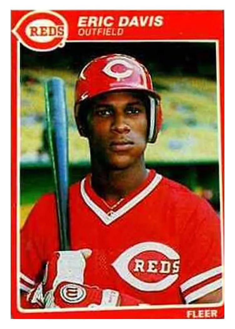 1985 Fleer Eric Davis #533 card